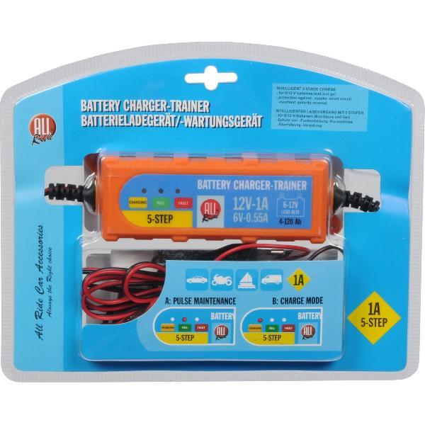 All Ride Druppellader - Acculader voor 6V en 12V - 5-fasig