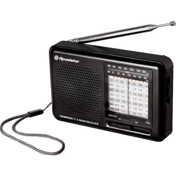 Roadstar TRA-2989 Transistorradio Korte golf, AM, FM Radio, FM, Middengolf, Korte golf Zwart