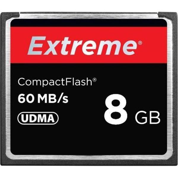 8GB Extreme Compact Flash-kaart, 400x leessnelheid, tot 60 MB / S (100% werkelijke capaciteit)