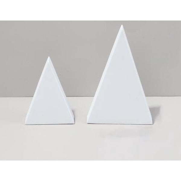 2 x Driehoeken Combo Kits Geometrische Kubus Effen Kleur Fotografie Foto Achtergrond Tafel Schieten Schuim Rekwisieten (Wit)