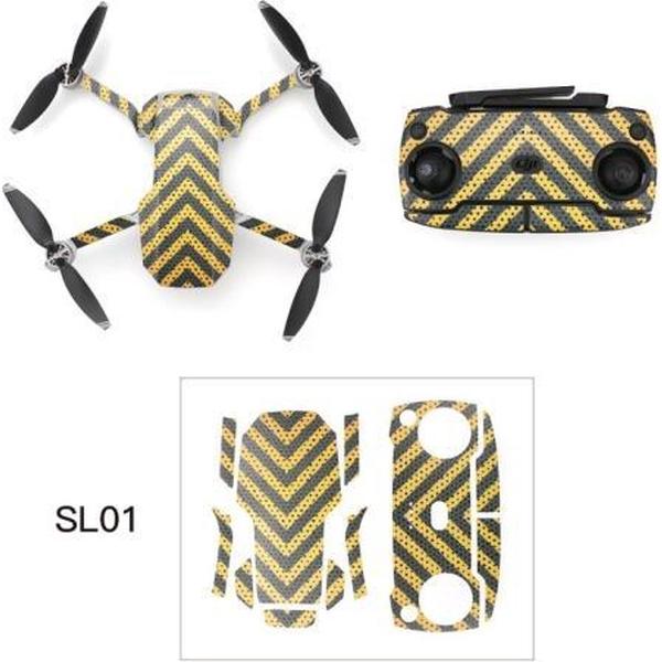 RCSTQ Voor DJI Mavic Mini Graffiti Style Kleurpatroon Drone Body & Controller Plastic Stickers (Arrow & Dot)