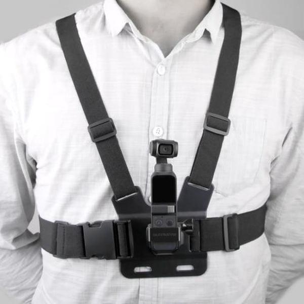 Sunnylife OP-Q9201 Elastische verstelbare borstband voor het lichaam met metalen adapter voor DJI OSMO Pocket 2
