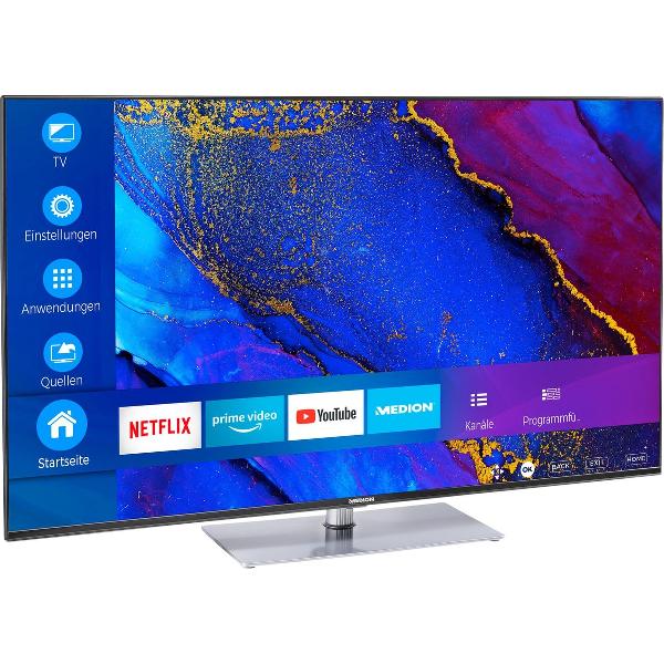 MEDION LIFE X14360 Smart-TV | 108 cm (43 '') Ultra HD-scherm | HDR | Dolby Vision | Micro Dimming | MEMC | PVR ready | Netflix | Amazon Prime Video | Bluetooth | DTS HD | HD Triple Tuner | CI +