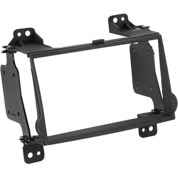 2-DIN paneel Hyundai H1 (TQ) / H300 / Starex 2008- Rubbertouch zwart