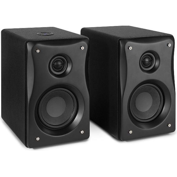 Studio speakers - Vonyx BX40 actieve studio monitor Bluetooth speakers - klasse-D - mp3 speler - 2-weg 4 inch speakerset - 80W
