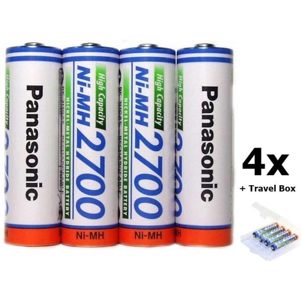4 Stuks - AA 2700mAh Panasonic Oplaadbare Batterijen