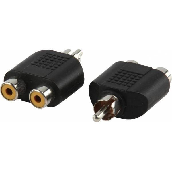 Tulp Adapter RCA Male - 2x Contra RCA Female