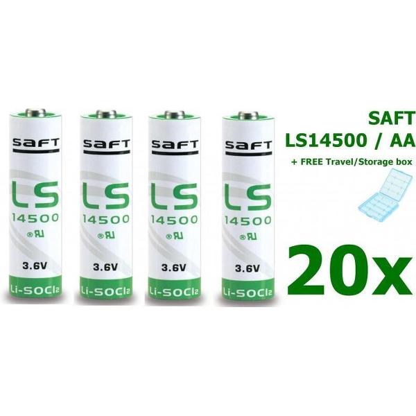 20 Stuks - SAFT LS14500 / AA Lithium batterij 3.6V