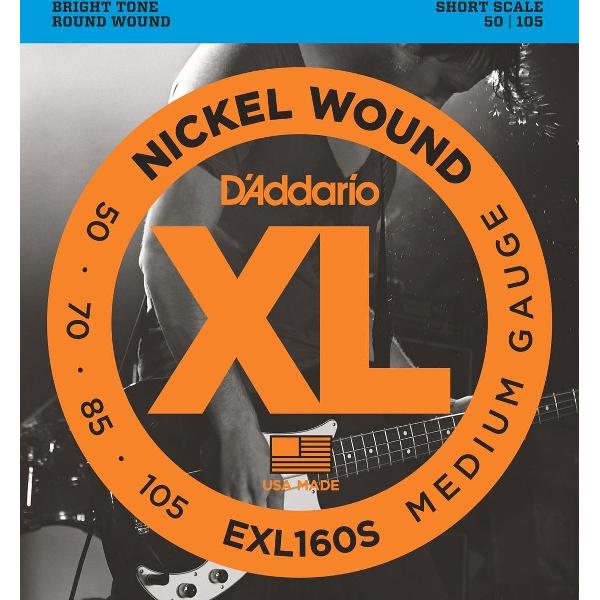 D'Addario EXL160S Medium 50-105 050 bassnarenset