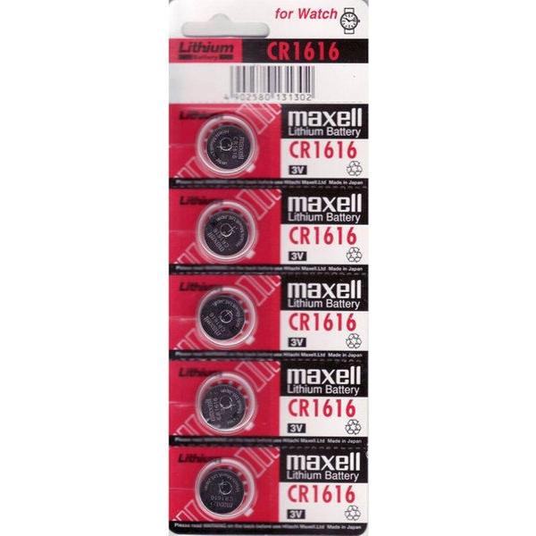 CR1616 Knoopcel 5 Stuks 3V LIithium Batterij Maxell