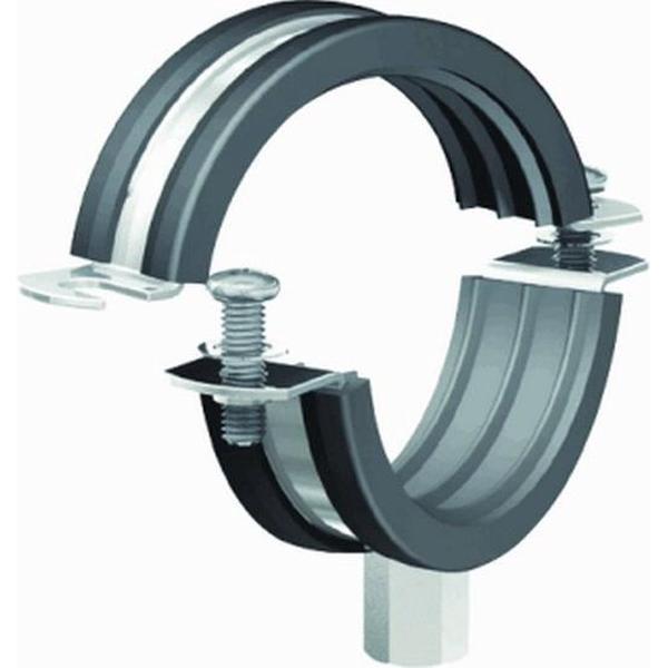 FLAM tweedelige beugel BSI, staal, blank, uitw buisdiam 56 - 61mm