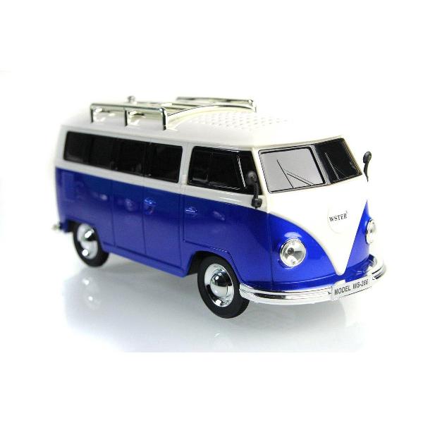 Volkswagen bus T1 fm-radio met mp3-speler blauw