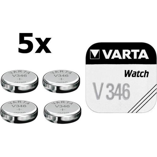 5 Stuks - Varta V346 10mAh 1.55V knoopcel batterij