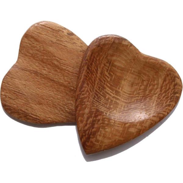 Sheesham hartvormige houten 2-pack plectrum 3.00 mm
