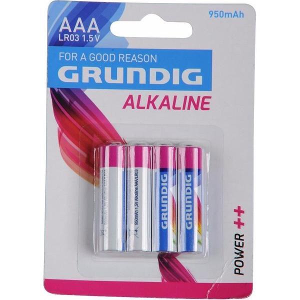 Grundig alkaline batterijen AAA 4 stuks