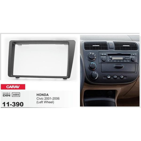 2-DIN HONDA Civic 2001-2006 (Left Wheel / Black) afdeklijst / installatiekit Audiovolt 11-390