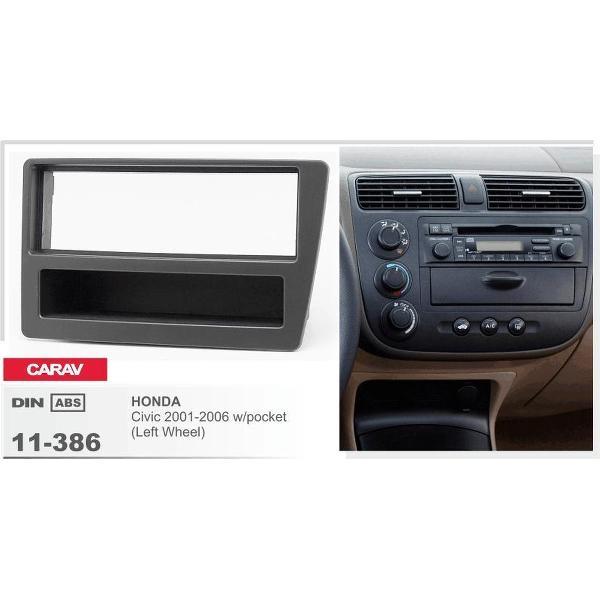 1-DIN HONDA Civic 2001-2006 w/pocket (Left Wheel) inbouwpaneel Audiovolt 11-386
