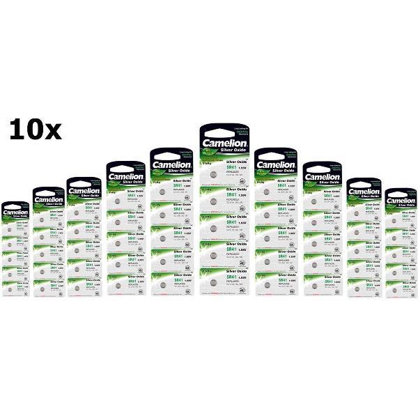 50 Stuks (10 Blister a 5st) Camelion Silver Oxide SR41W/392 1.55V knoopcel batterij