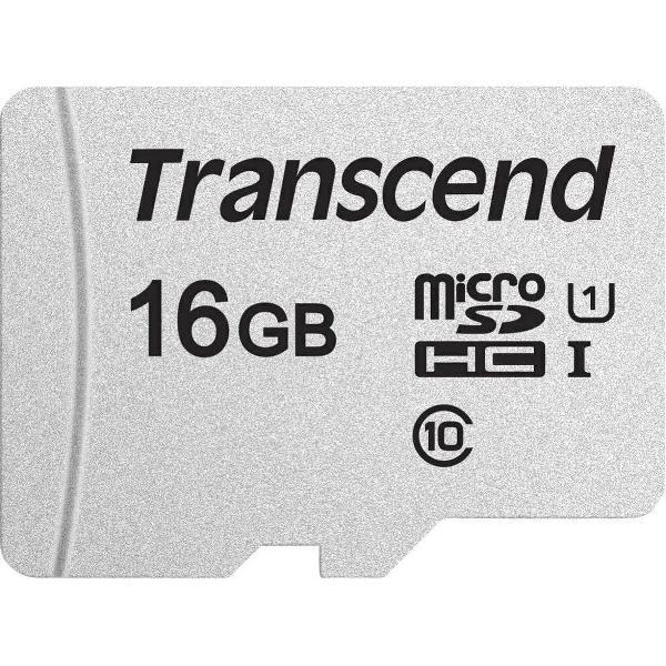 Transcend microSDHC 300S 16GB flashgeheugen Klasse 10 NAND