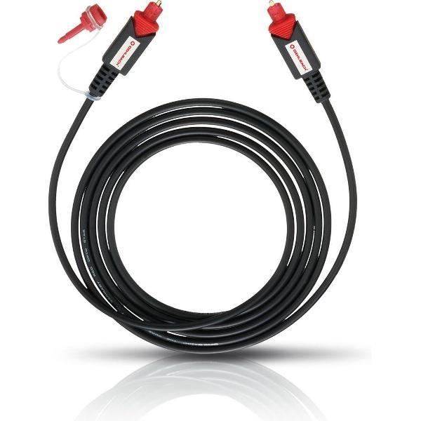 Oehlbach Toslink Digitale audio Aansluitkabel [1x Toslink-stekker (ODT) - 1x Toslink-stekker (ODT)] 1.00 m Zwart