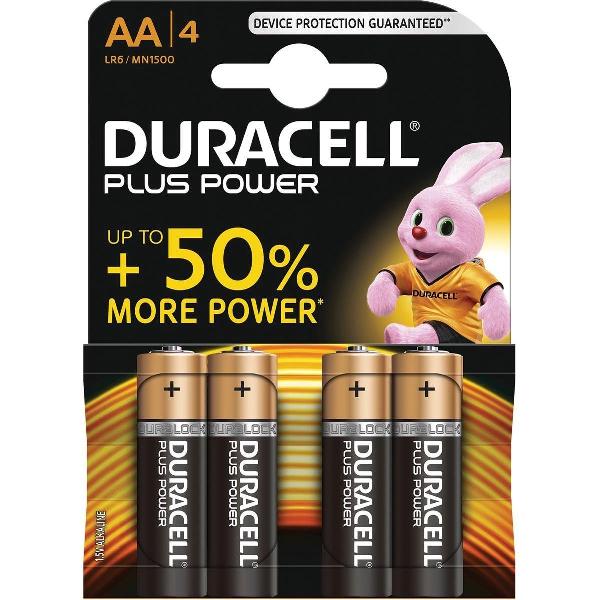 14x Duracell batterijen Plus Power AA, blister a 4 stuks