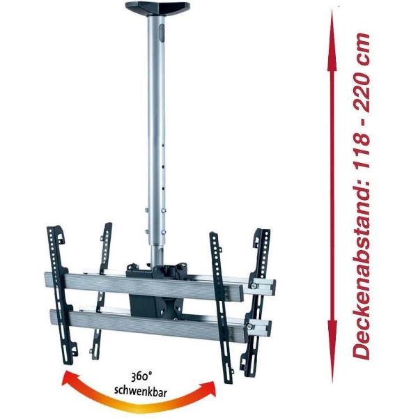 VCM TV-plafondbeugel maxi dubbel voor het ophangen van 2 TV's. TDH4