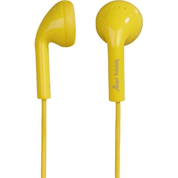 Happy Plugs earbud headset, geel