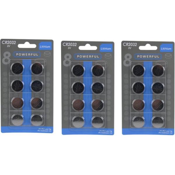 3V CR2032 Powerfull Lithium Batterijen - 24 stuks