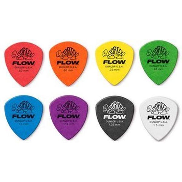Dunlop plectrum Tortex Flow pick SET 0.50 mm - 1.50 mm 8-pack