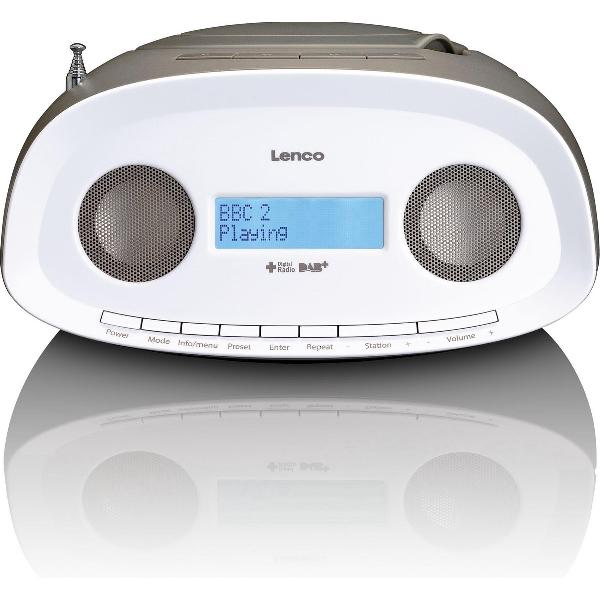 Lenco SCD-69 - Draagbare DAB+ Radio/CD-speler - Taupe/Wit