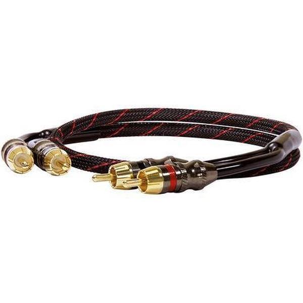 Audio Verbindingskabel [2X Cinch-Stekker - 2X Cinch-Stekker] 1 M Zwart Rood Dynavox