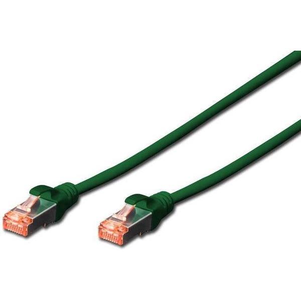 DIGITUS Patchkabel Cat6 S/FTP 2xRJ45 7.0m groen afgeschermd plastic zak