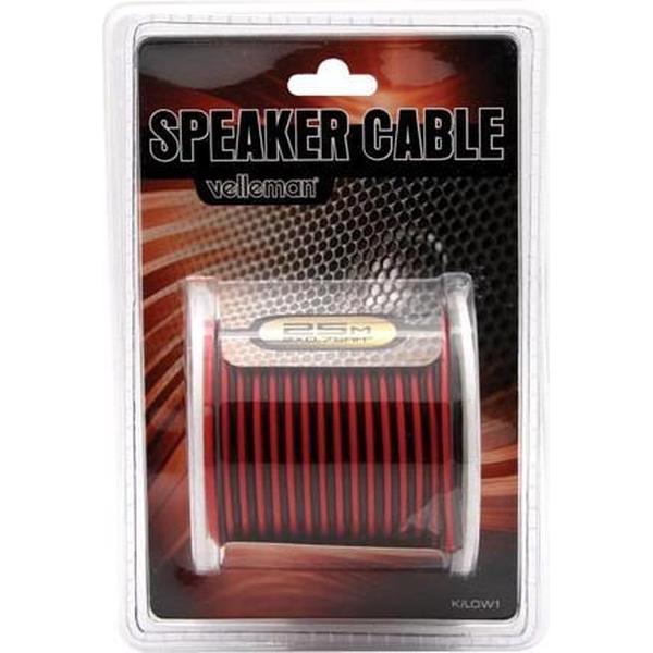 Luidsprekerkabel - Rood/Zwart - 2 X 0.75MmÂ² - 25M