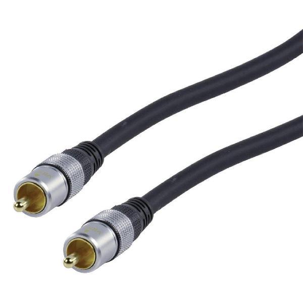 HQ RCA - RCA 5m audio kabel Zwart