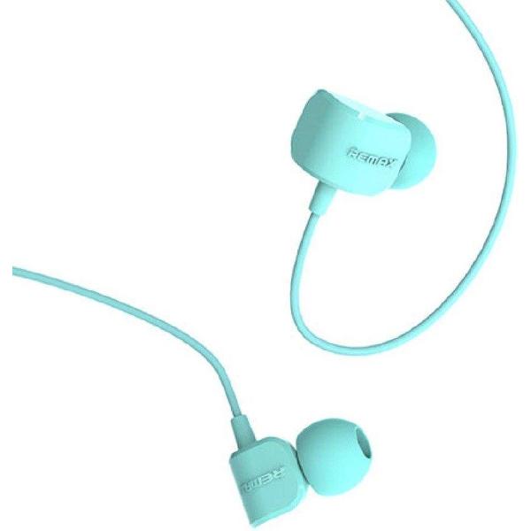 Remax RM-502 Stereo Muziek hoofdtelefoon met HD Mic in-ear 3.5mm - Mint