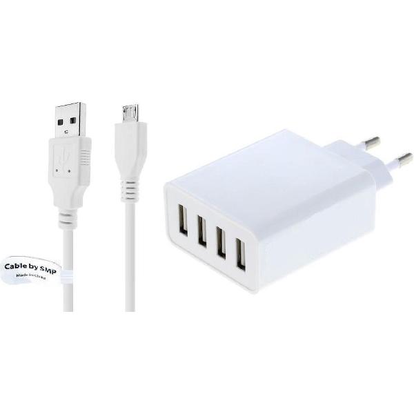 4,8A oplader en laadkabel. 0,3 m Oplaadsnoer met adapter stekker Past ook op HTC. o.a. Desire 610, Desire 612, Desire 616, Desire 620, Desire 626