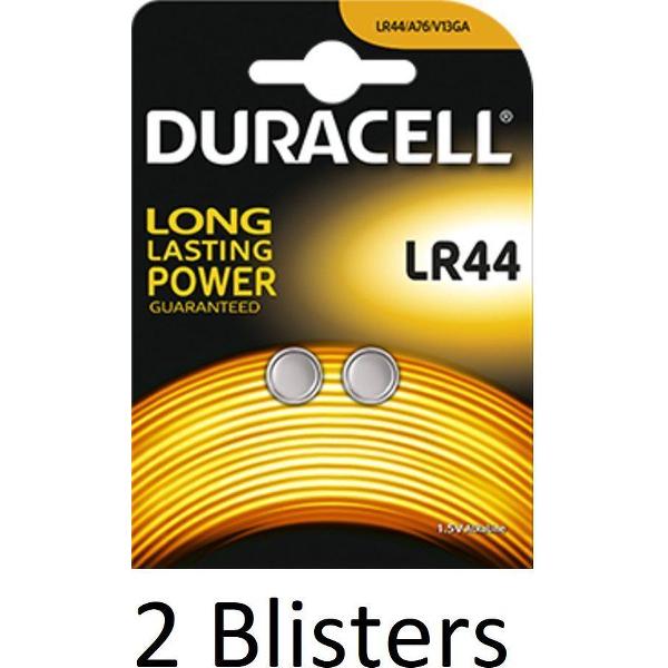 4 Stuks (2 Blisters a 2 st) Duracell LR44 batterij Single-use battery Alkaline