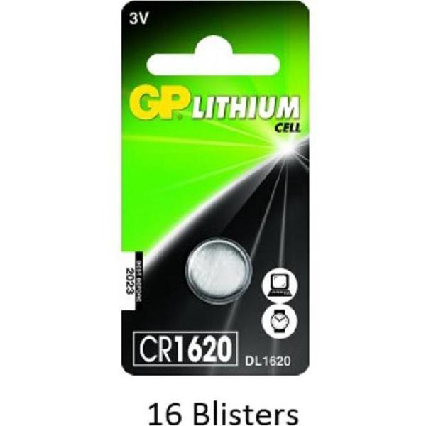 16 stuks (16 blisters a 1 stuks) GP Lithium CR1620