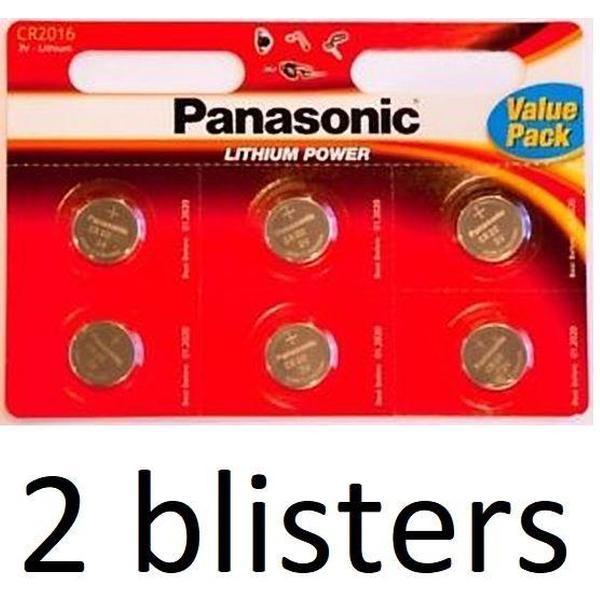 2x Panasonic CR-2016 - 6 stuks