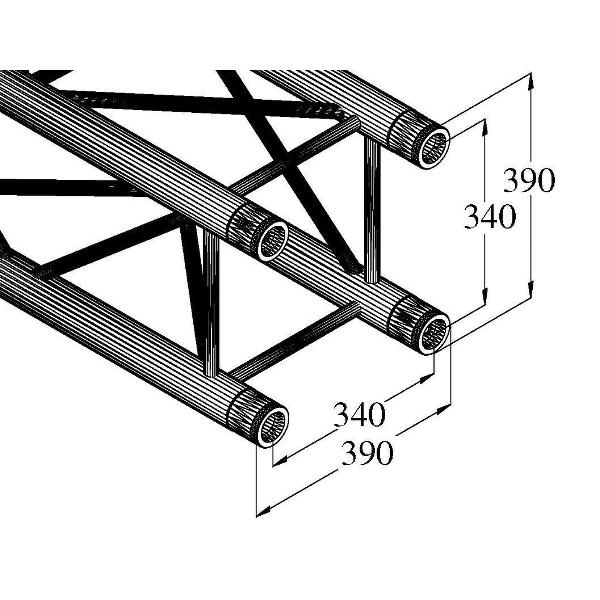 ALUTRUSS QUADLOCK TQ390-500 4-Way Cross Beam