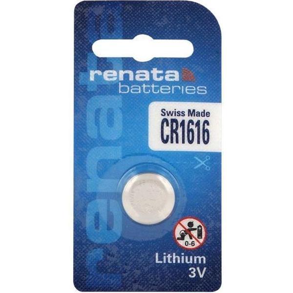1 Stuks Renata CR1616 3v 50mAh lithium knoopcelbatterij