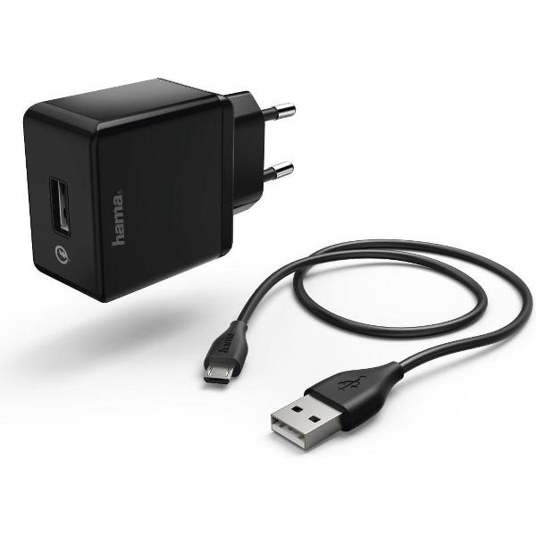 Hama Reislader set picco micro-USB Qualcomm 2.0 zwart