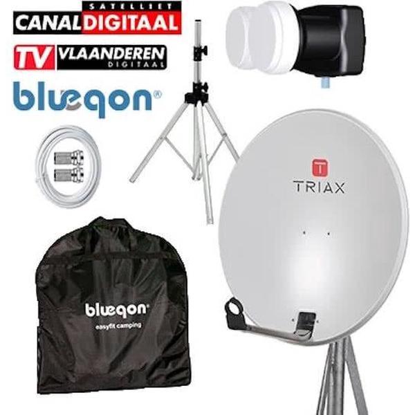 Triax 78cm Schotelantenne Licht Grijs + 4.3° single DUO LNB (Canal Digitaal Ready)