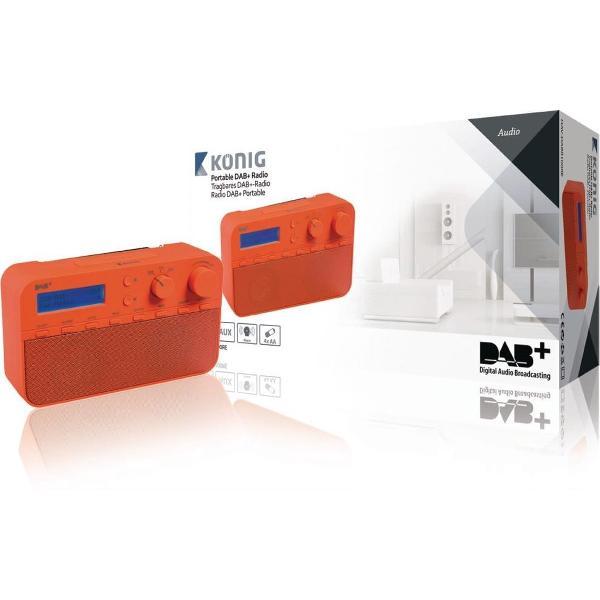 DAB+ radio 20 voorkeurzenders en alarmklok rood