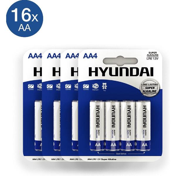 Hyundai - AA Batterijen - Alkaline - 16 stuks
