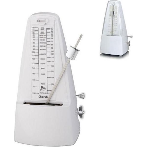 Klassieke Mechanische Metronoom met bel functie (wit hoogglans)