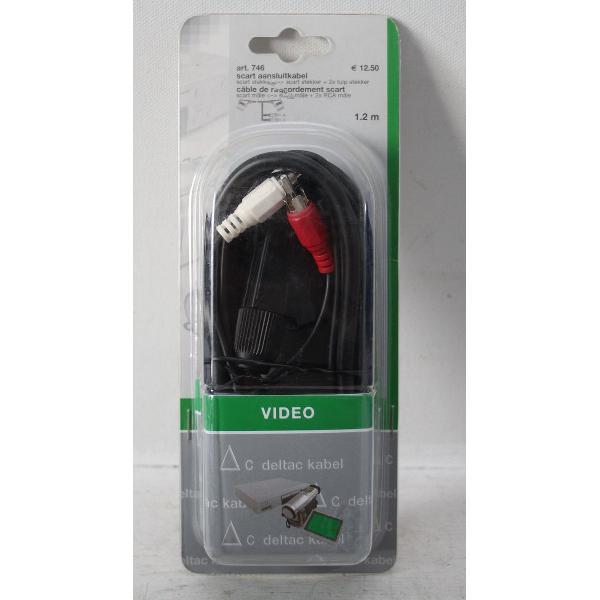 Deltac 746 Scart aansluitkabel naar scart + tulp 1.2m