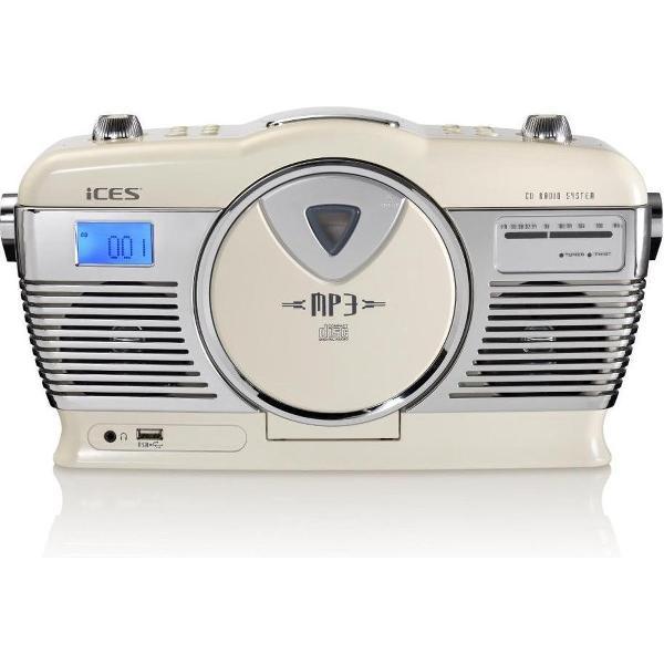 Ices ISCD-33 Radio/CD-speler - Crème