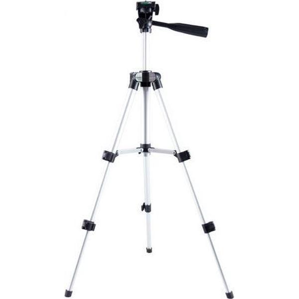 Tripod standaard voor mobiele telefoon / Uitschuifbaar 28 tot 65cm / Opklapbaar Zilver statief / HaverCo