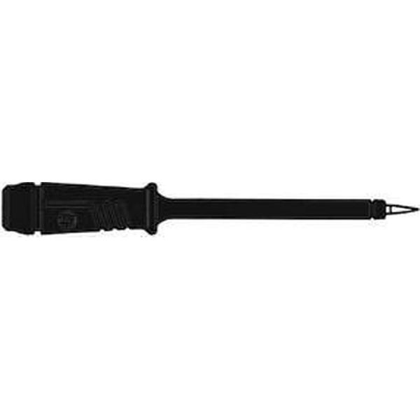 MEETPEN MET ELASTISCHE ISOLATIEHULS 4mm PUNT IN ROESTVRIJ STAAL - ZWART (PRÜF 2) (HM5400)